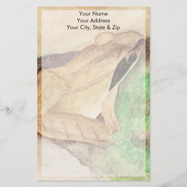 Wood Frog Stationery (Front)