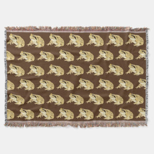 Wood Frog Throw Blanket