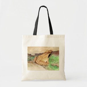 Wood Frog Watercolor Tote Bag