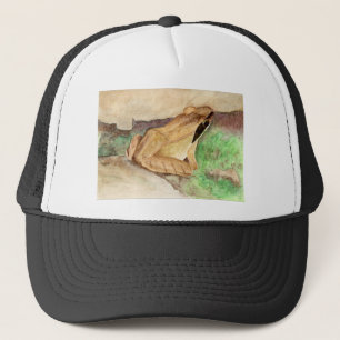 Wood Frog Watercolor Trucker Hat