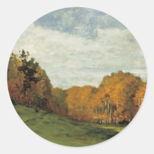 Wood Gatherers at the Edge of the Forest Classic Round Sticker