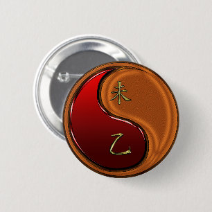Wood Goat 6 Cm Round Badge