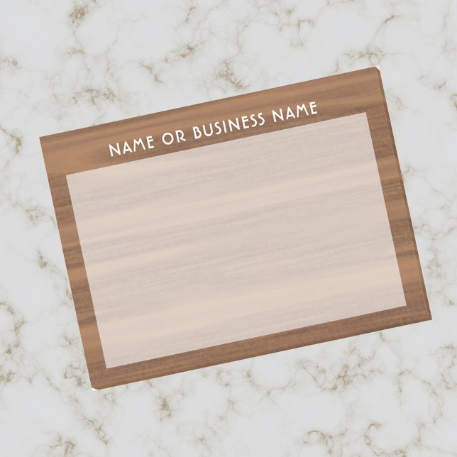 Wood Grain Background with any name or text Post-it Notes (Creator Uploaded)