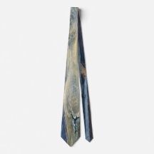 Wood Grain Blue-Brown Mens Tie