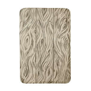 wood grain board planks bath mat