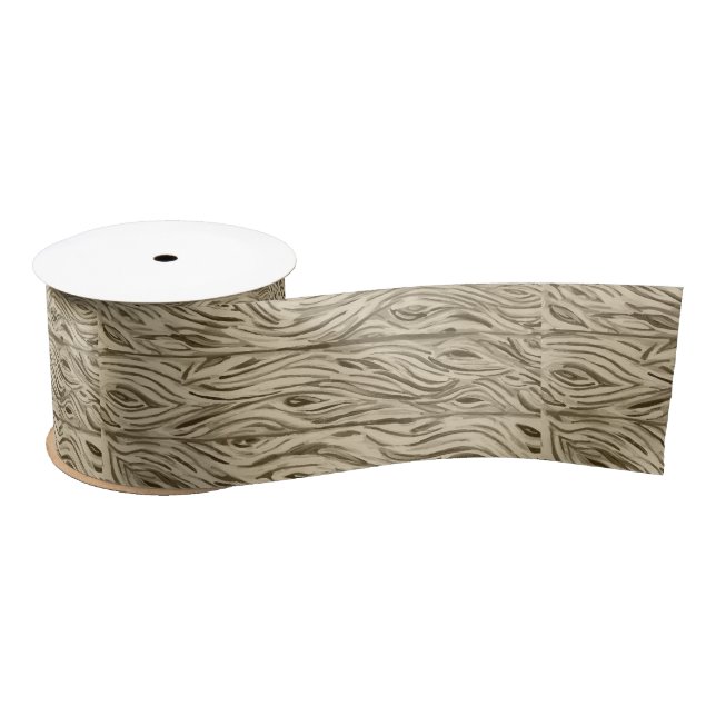 wood grain board planks spool of ribbon roll satin ribbon (Spool)