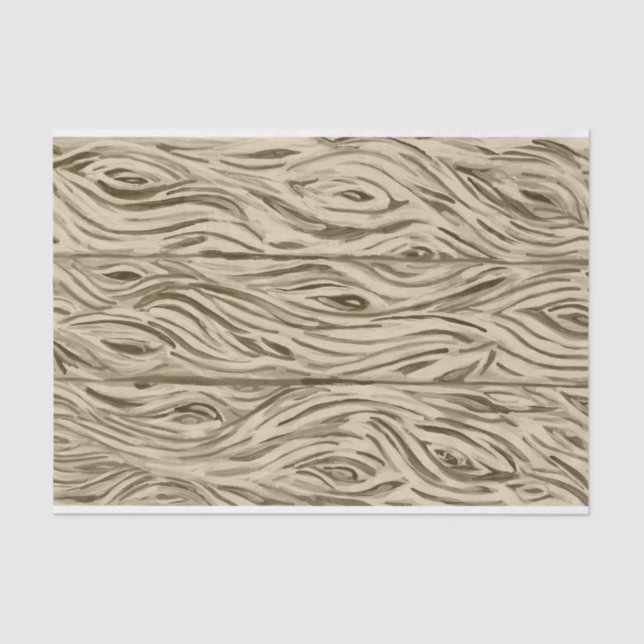 wood grain board planks tissue paper (Front)