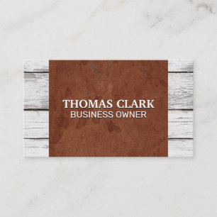 Wood Grain   Brown Vintage Texture Business Card