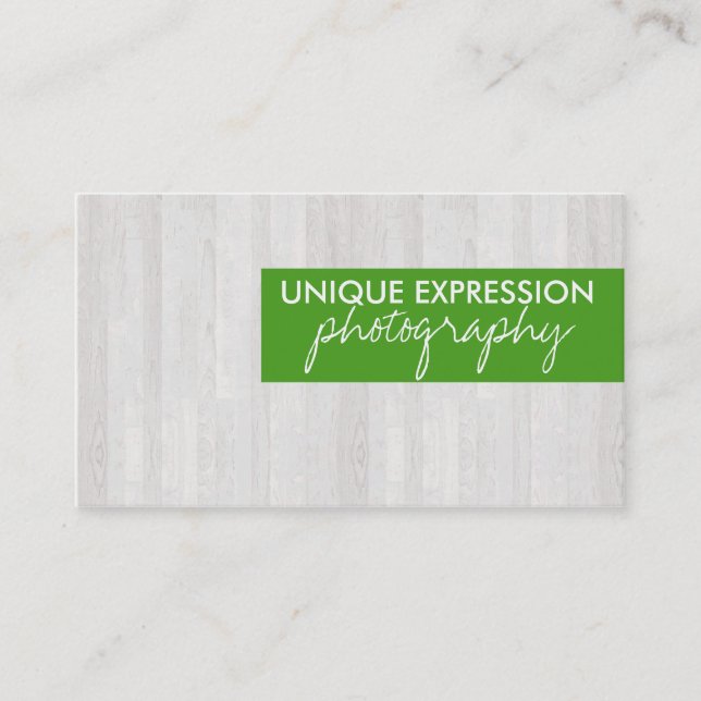 Wood Grain Business Card (Front)