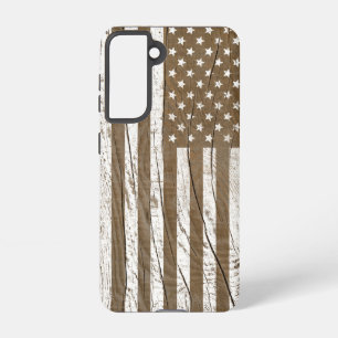Wood Grain Grunge American Flag Samsung Galaxy Case