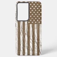 Wood Grain Grunge American Flag