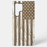Wood Grain Grunge American Flag