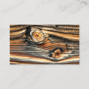 Wood Grain Knot Texture Business Card