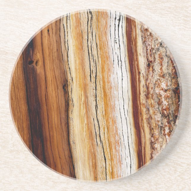 Wood Grain Pattern  Coaster (Front)