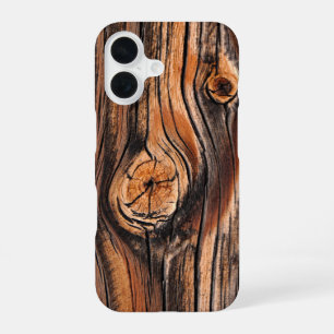 Wood Grain Pattern iPhone 16 Case