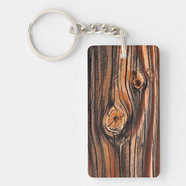Wood Grain Pattern Key Ring (Front)