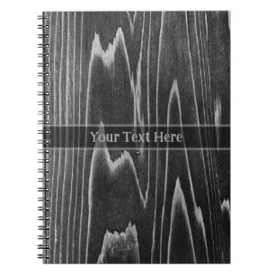 Wood Grain Pattern - Personalizable Notebook