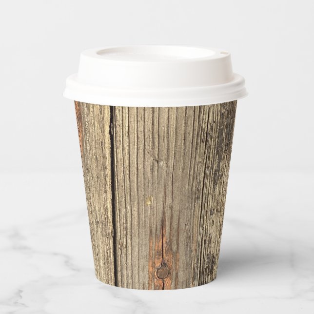 WOOD GRAIN PATTERN PHOTO PAPER CUPS (Front)
