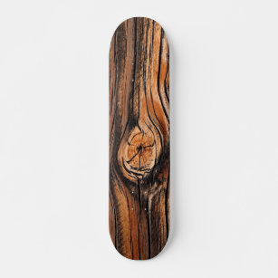 Wood Grain Pattern Skateboard