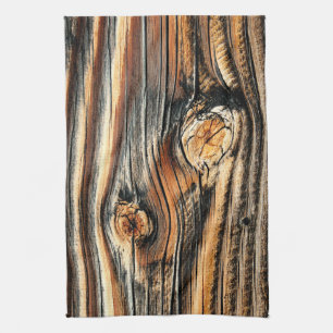 Wood Grain Pattern Tea Towel