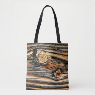 Wood Grain Pattern Tote Bag