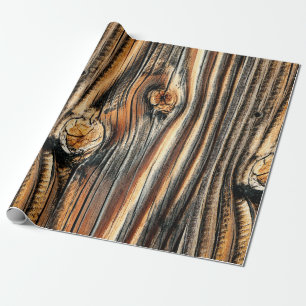 Wood Grain Pattern Wrapping Paper