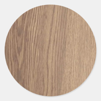Wood Grain Round Stickers