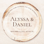 Wood Grain Rustic Wedding Thank You Custom Favour