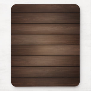 Wood Grain Striped Brown Abstract Fashion Art Mouse Pad