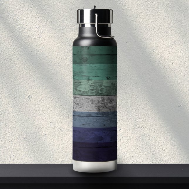 Wood Grain Subtle Gay Men Pride Flag Water Bottle (Creator Uploaded)