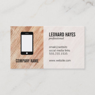 Wood Grain / Technology 2 Business Card