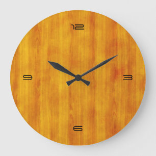 Wood Grain Texture #3 Large Clock