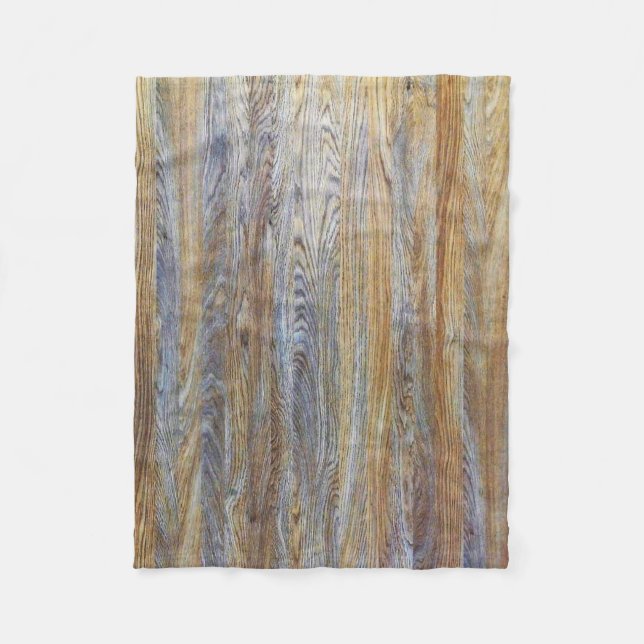 Wood Grain Texture Fleece Blanket (Front)
