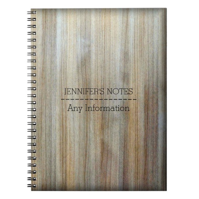 Wood Grain Texture Notebook (Front)