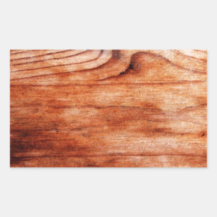 Wood Grain Texture Rectangular Sticker
