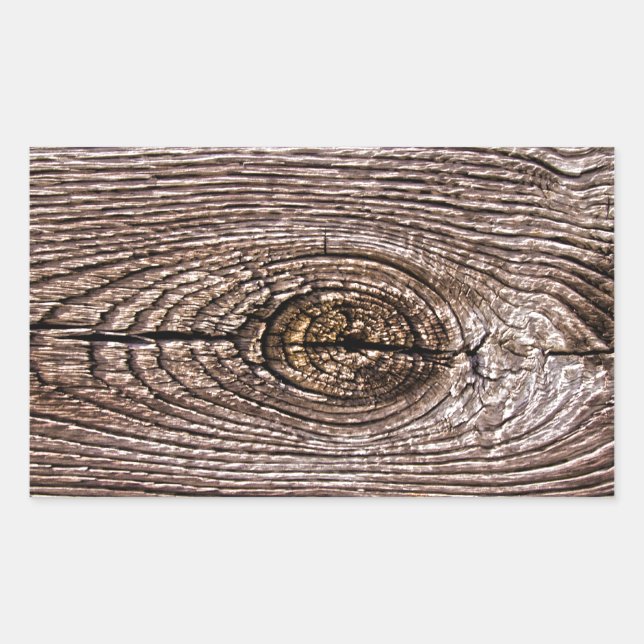 Wood Grain Texture Rectangular Sticker (Front)