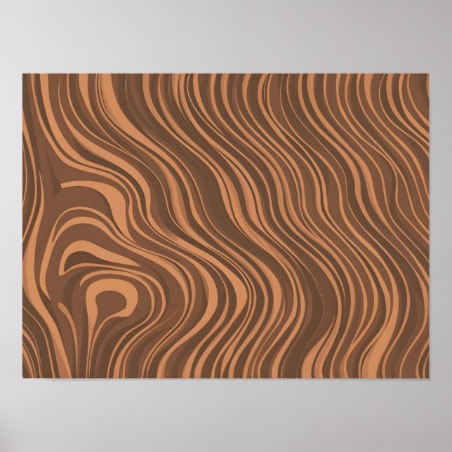 Wood Grain Texture Vector: Detailed Wood Pattern  Poster (Front)