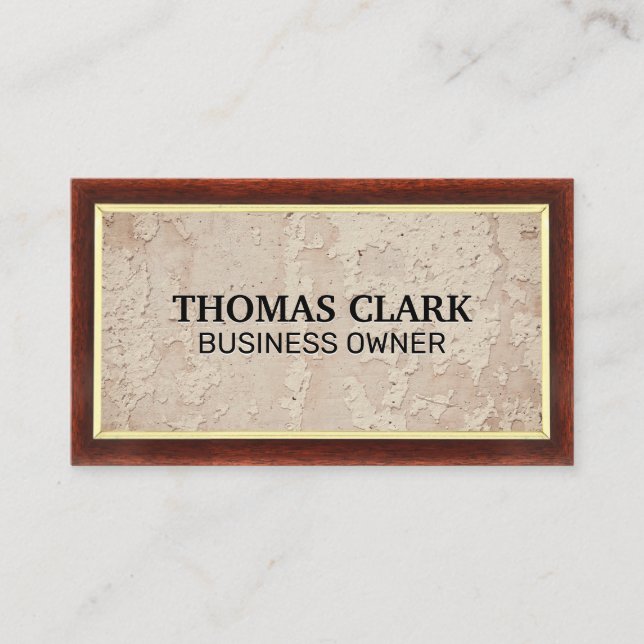 Wood Grain | Wall Grunge Business Card (Front)