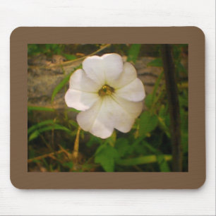 Wood Grain Wild Flower Bloom Mouse Pad