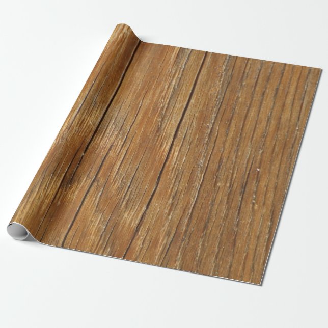Wood Grain Wrapping Paper (Unrolled)