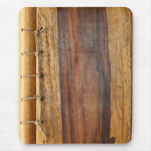 Wood Grained Laced Mouse Pad (Front)