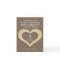Wood heart 5th wedding anniversary names card