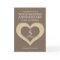 Wood heart 5th wedding anniversary names card