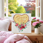 Wood heart and roses Country Love  Faux Canvas Print<br><div class="desc">Wood heart and roses Country Love</div>