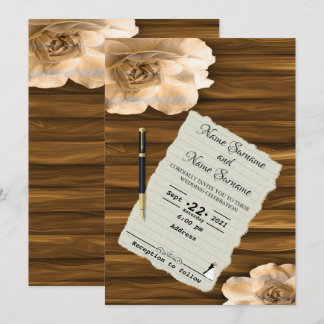 Wood Invitation