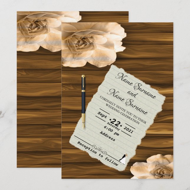 Wood Invitation (Front/Back)