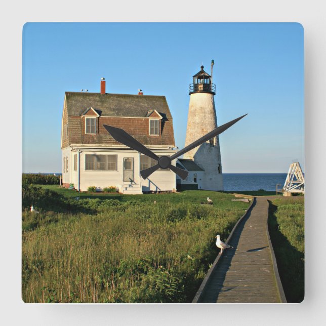 Wood Island Lighthouse, Maine Wall Clock (Front)