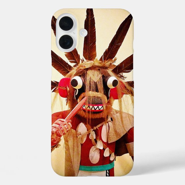 Wood kachina doll photo cute funny face silly Case-Mate iPhone case (Back)