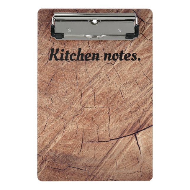 Wood Kitchen notes Mini Clipboard (Front)