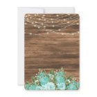 Wood, Lanterns and Teal Flower Wedding